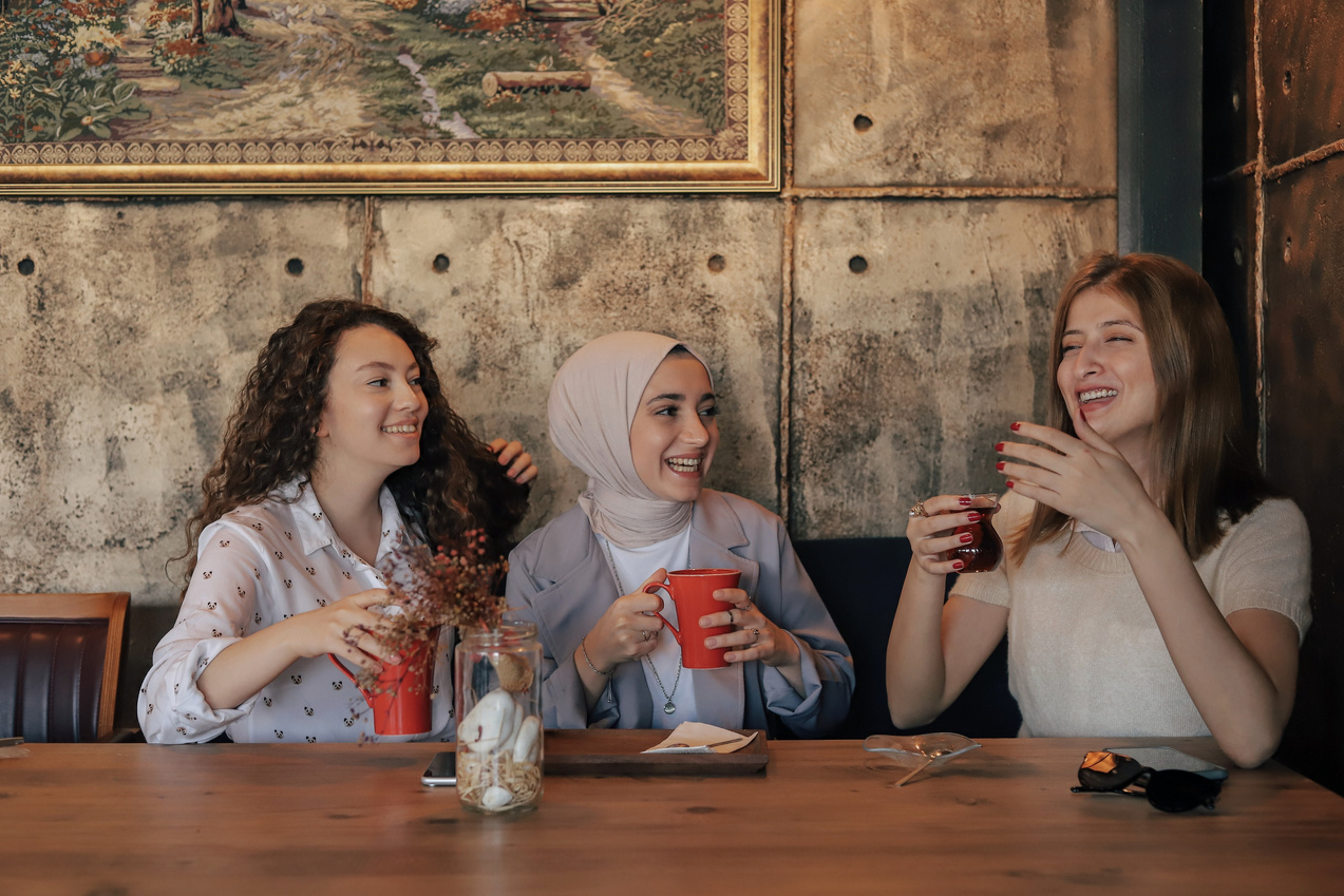 Friends Drinking Coffee Together